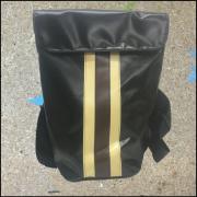 Rucksack mittel schwarz Application Stripe