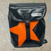 Fahrradtasche Radlmair lang schwarz - Stern orange