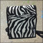 Rucksack Chamäleon lang mit Stoffdeckel Zebra