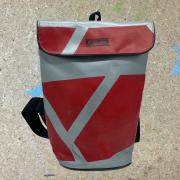 Rucksack mittel - LKW Plane silber-rot