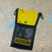 Handytasche - Gebrauchtplane grau-gelb